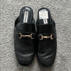 Steve Madden Faux-Leather Loafer Mule Shoes